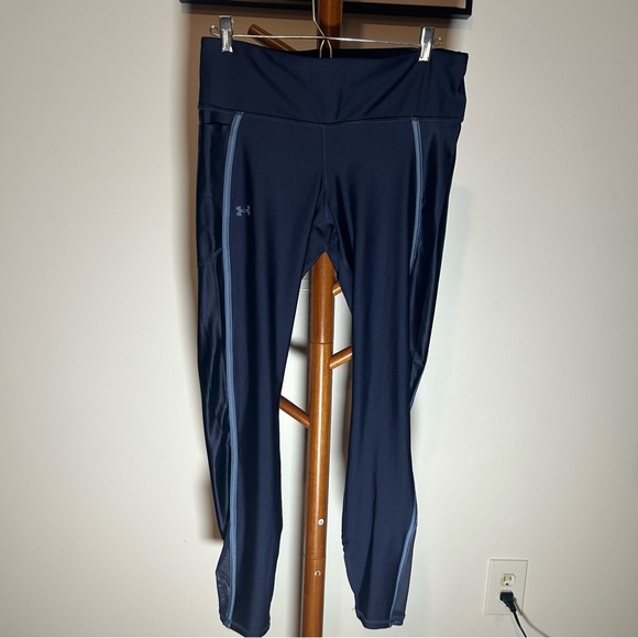 Under Armour Women’s Navy Compression Leggings Size Large - Picture 1 of 5